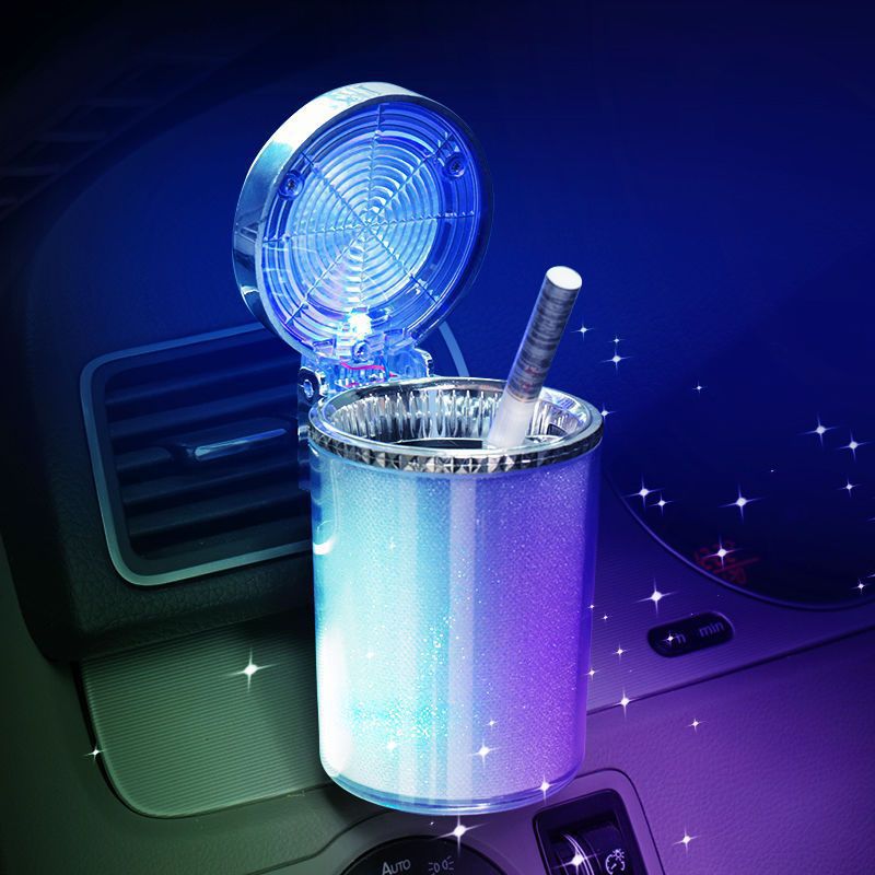 LED Car Ashtray with Colorful Design