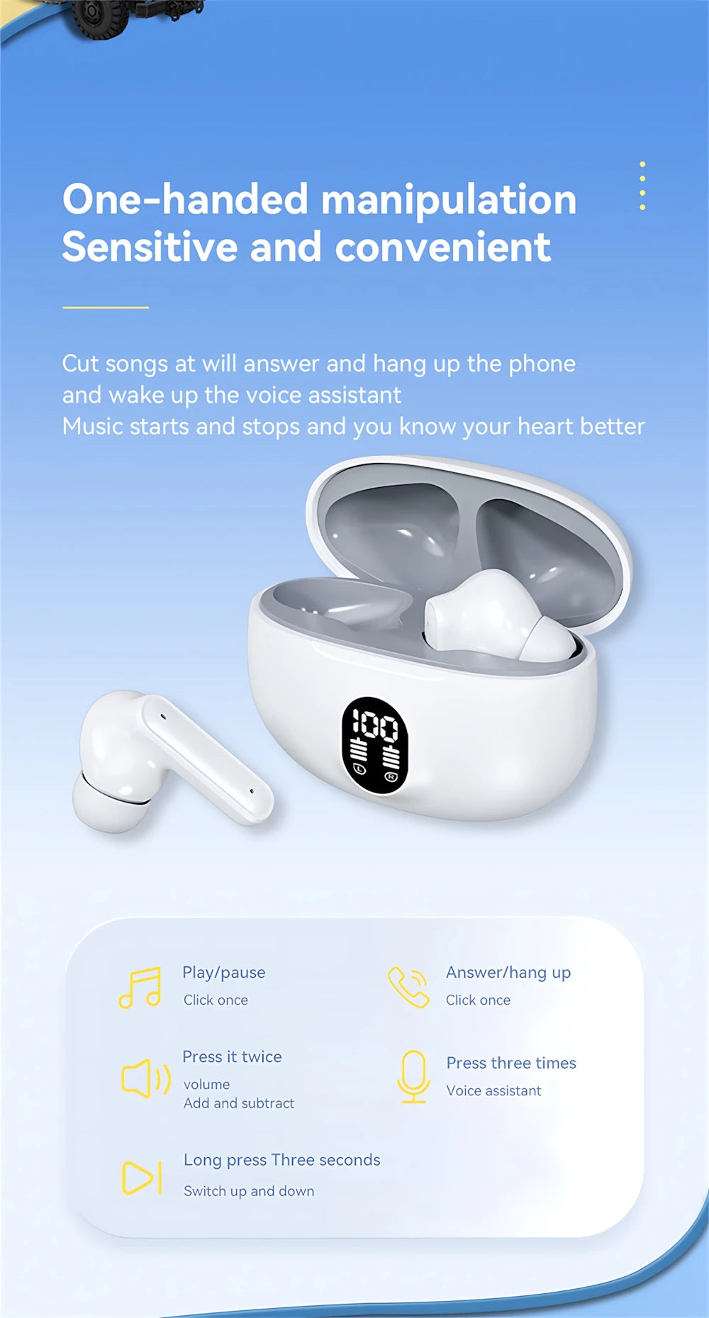 Wireless Bluetooth Headphones - HD Sound & Long Battery