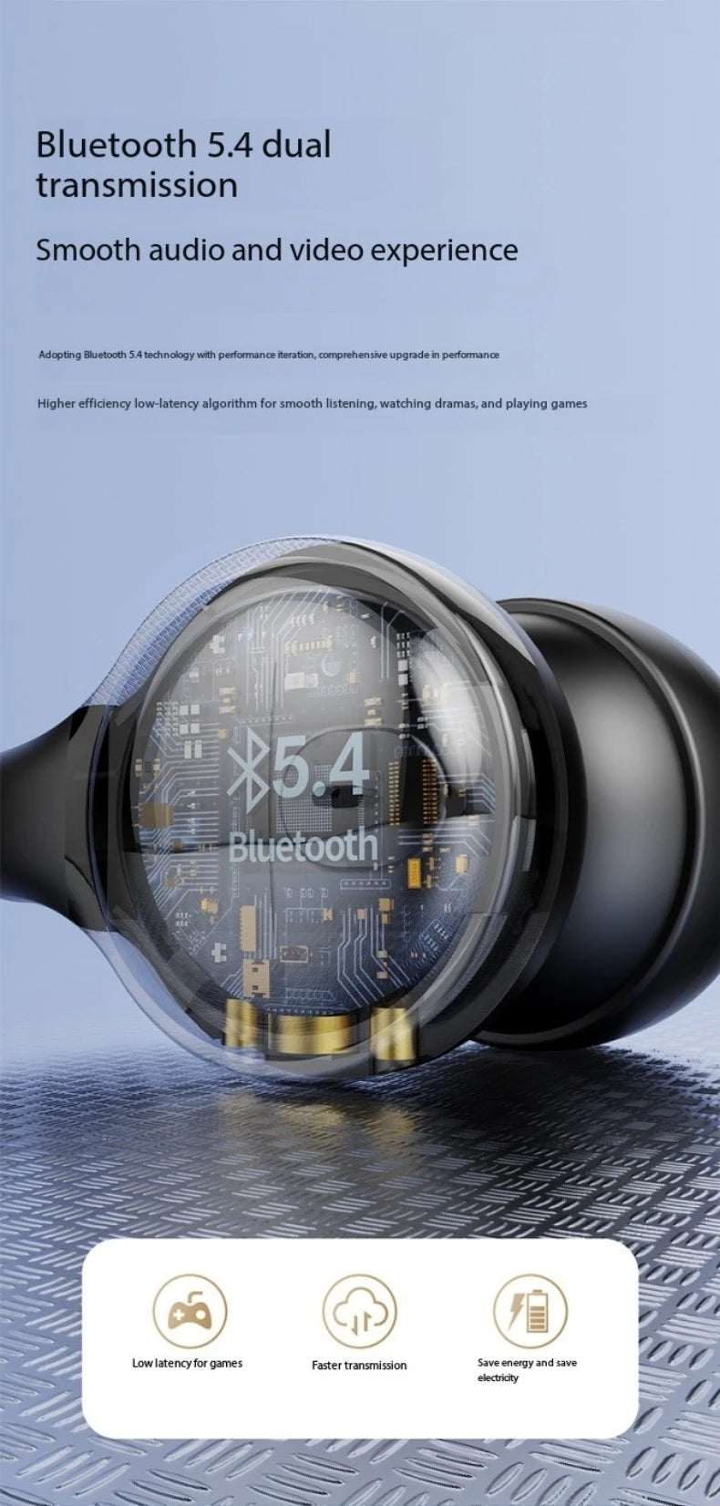 Fashion Clip-On Headphones with LED Display & Long Battery