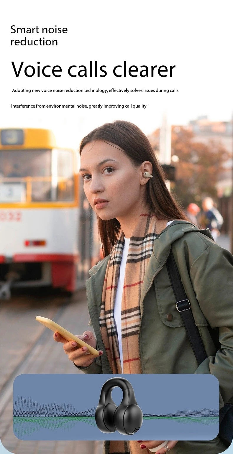 Fashion Clip-On Headphones with LED Display & Long Battery