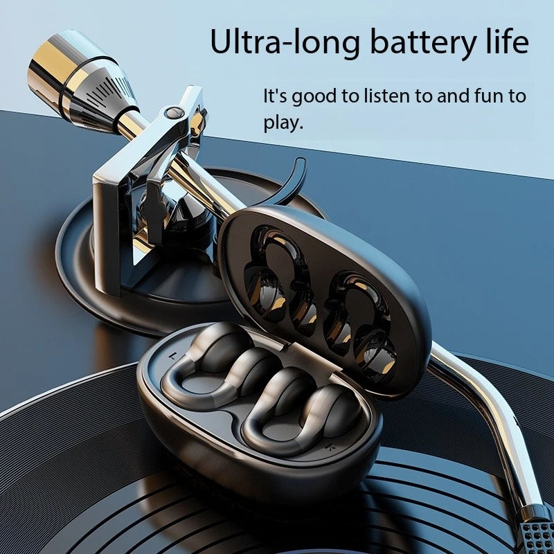 Fashion Clip-On Headphones with LED Display & Long Battery
