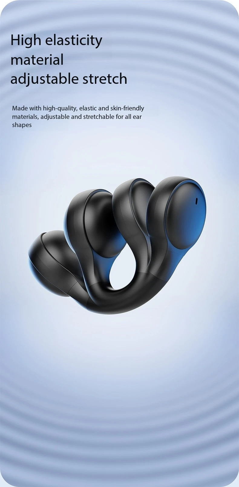 Fashion Clip-On Headphones with LED Display & Long Battery