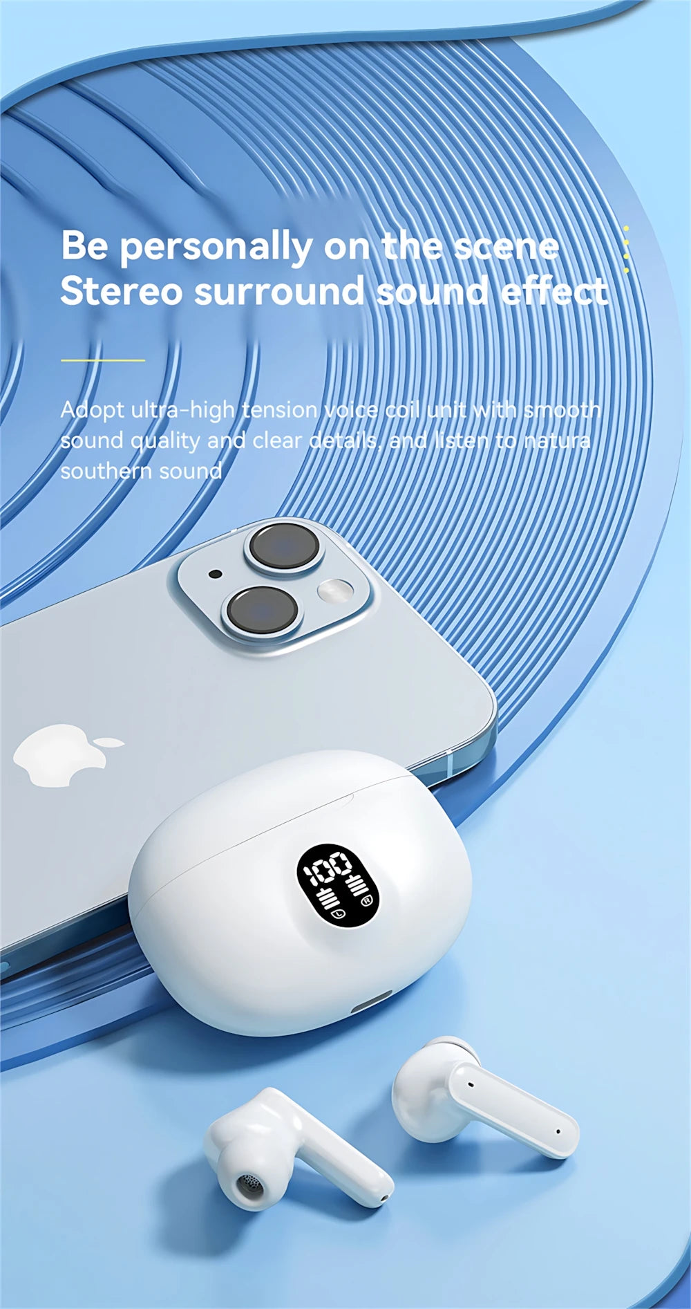 Wireless Bluetooth Headphones - HD Sound & Long Battery