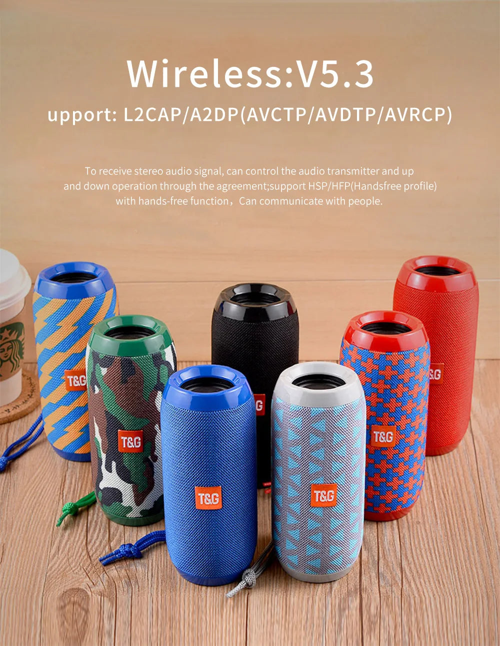 T&G TG117 Portable Waterproof Bluetooth Speaker