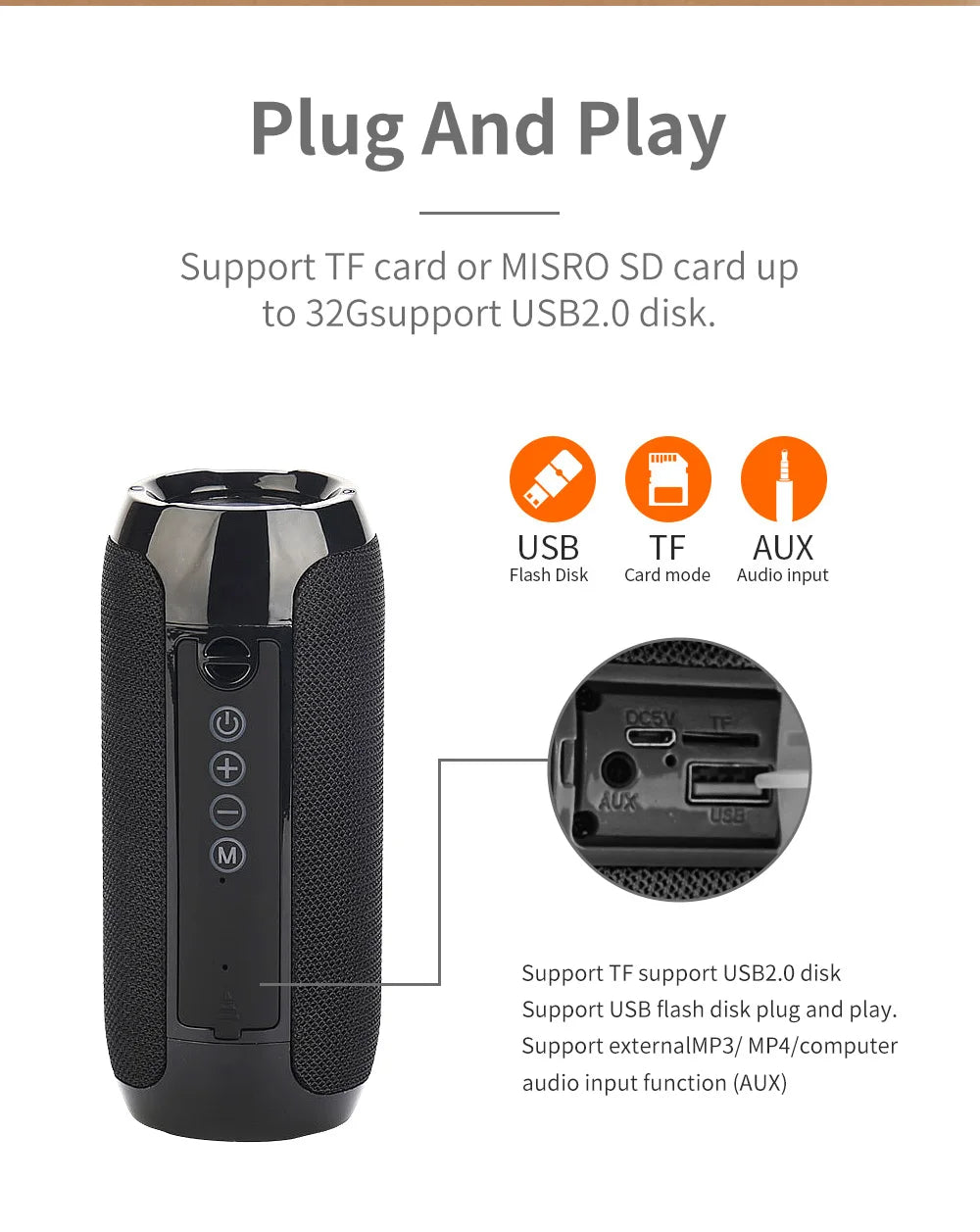 T&G TG117 Portable Waterproof Bluetooth Speaker