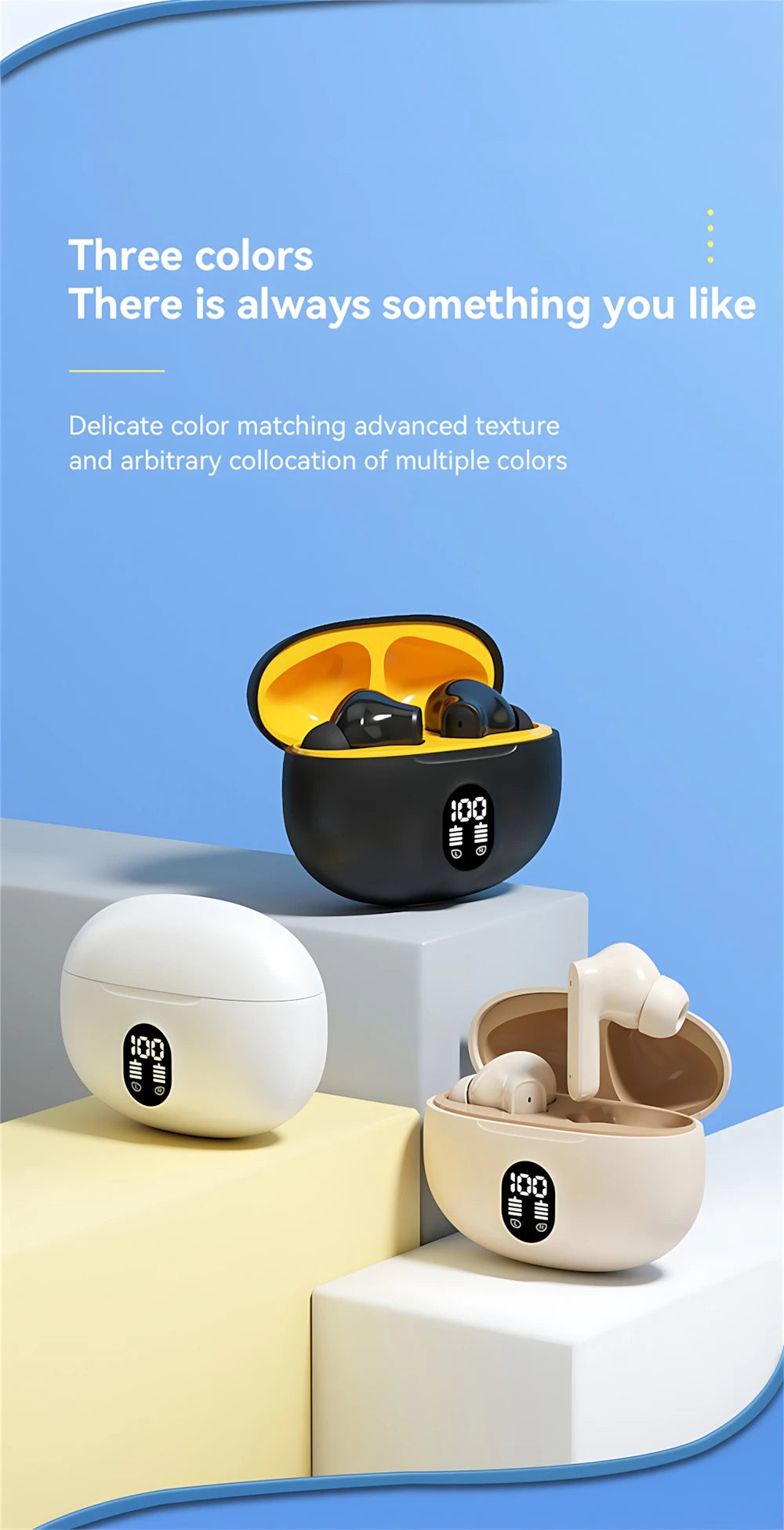 Wireless Bluetooth Headphones - HD Sound & Long Battery