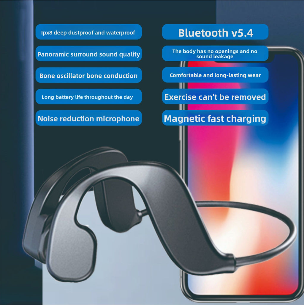 IPX8 Waterproof Bone Conduction Swimming Headphones